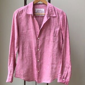 Frank & Eileen Barry Linen Shirt Long Sleeves Button Down Pocket